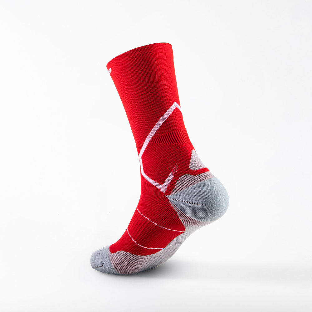 Ranna R-ONE 2.0 Performance Football Socks Red - Left